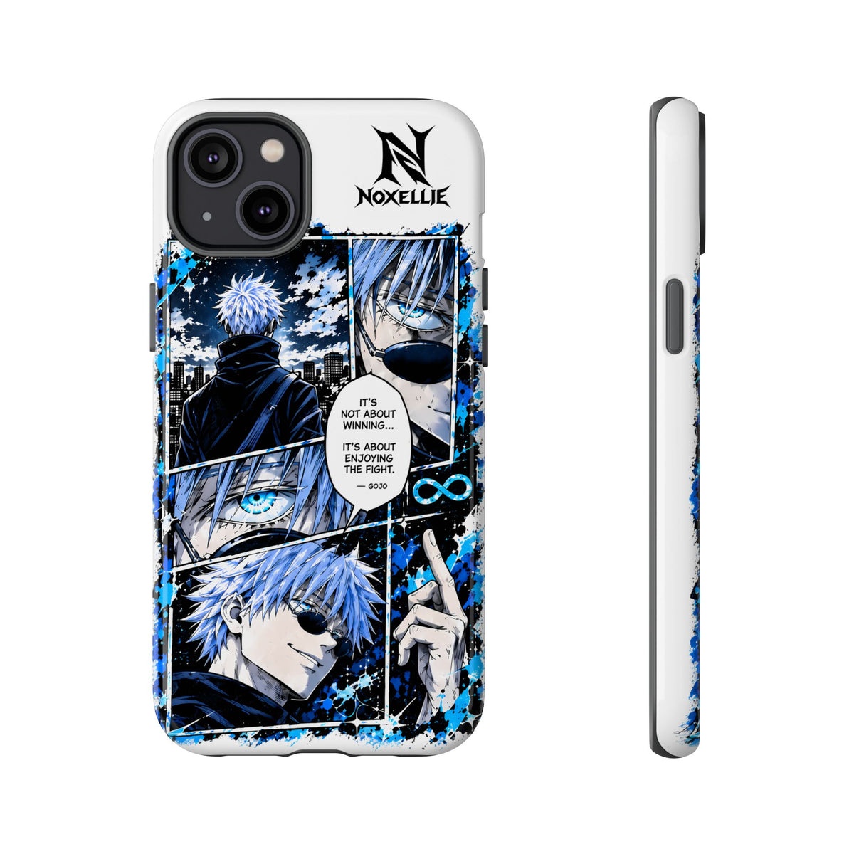 Anime Manga Phone Case — "It's Not About Winning" Blue Jujutsu-Inspired Tough Case