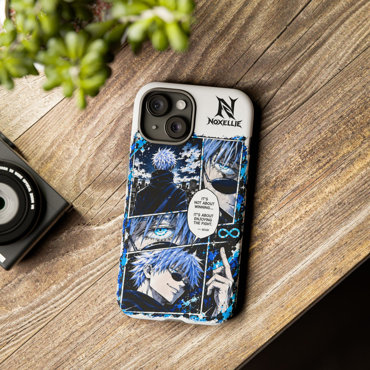 Anime Manga Phone Case — "It's Not About Winning" Blue Jujutsu-Inspired Tough Case