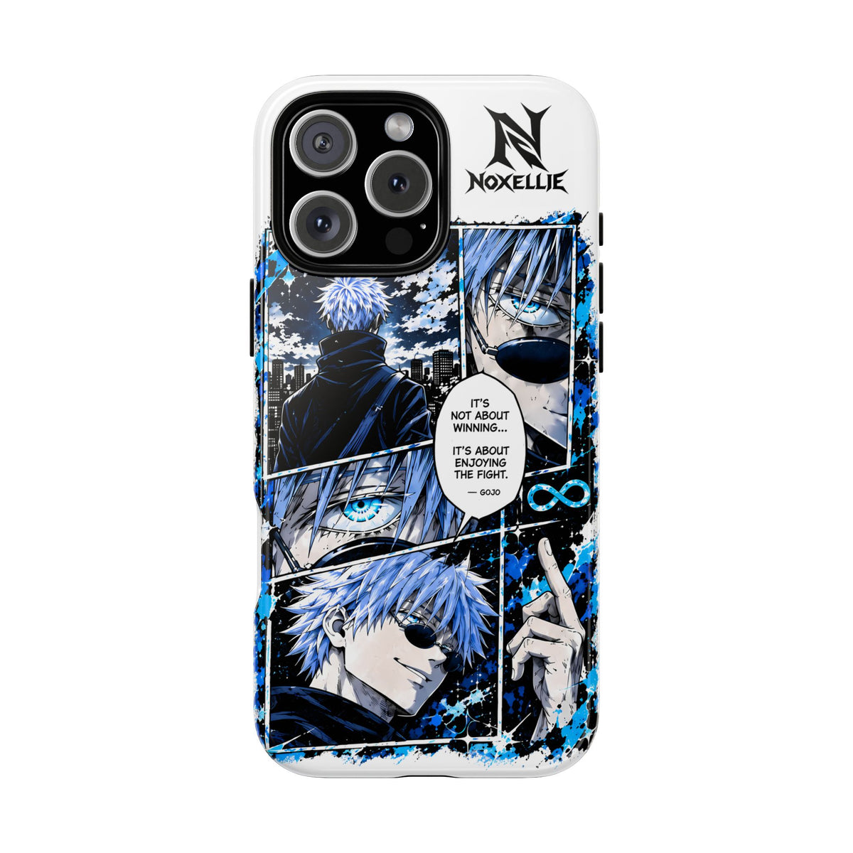 Anime Manga Phone Case — "It's Not About Winning" Blue Jujutsu-Inspired Tough Case