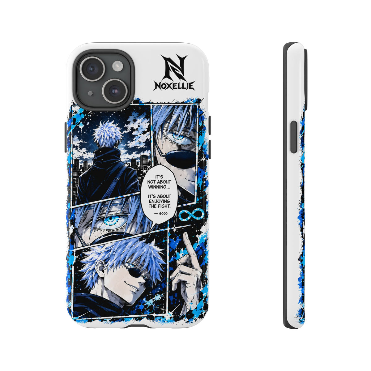 Anime Manga Phone Case — "It's Not About Winning" Blue Jujutsu-Inspired Tough Case