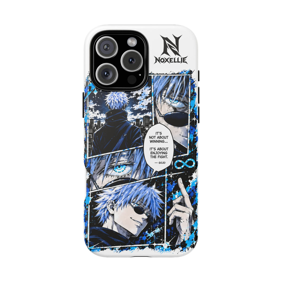Anime Manga Phone Case — "It's Not About Winning" Blue Jujutsu-Inspired Tough Case
