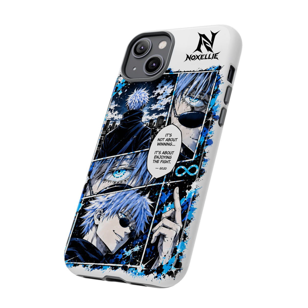 Anime Manga Phone Case — "It's Not About Winning" Blue Jujutsu-Inspired Tough Case