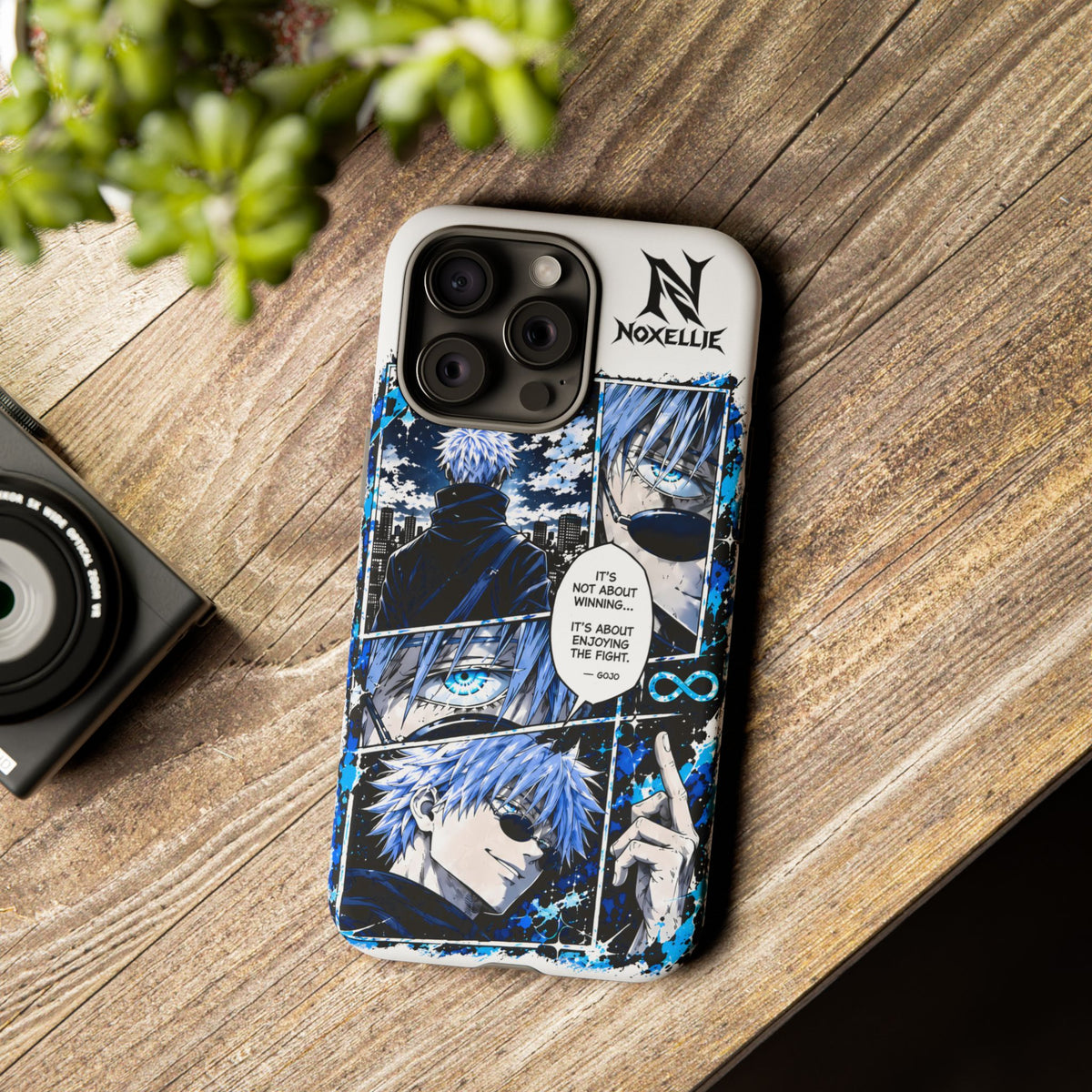 Anime Manga Phone Case — "It's Not About Winning" Blue Jujutsu-Inspired Tough Case