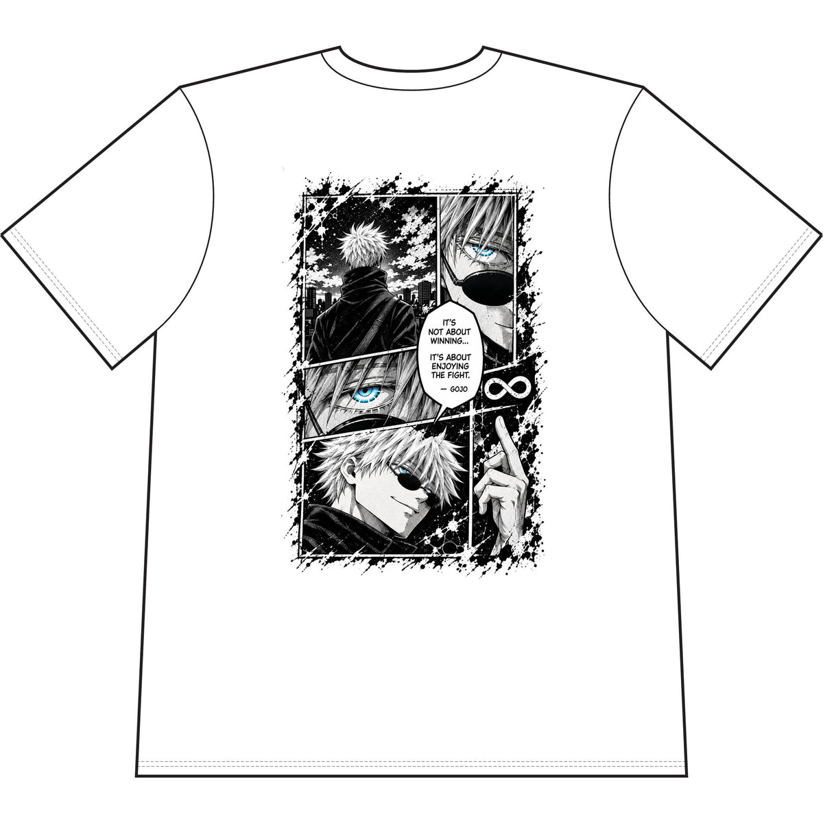Gojo Satoru Anime Manga Tee — Jujutsu Kaisen Panel Graphic T-Shirt