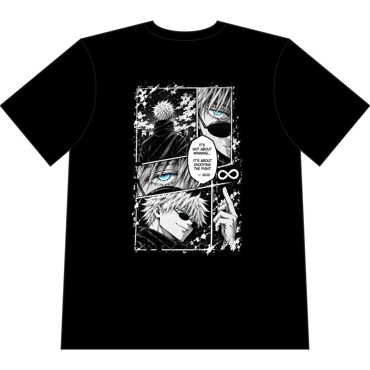 Gojo Satoru Anime Manga Tee — Jujutsu Kaisen Panel Graphic T-Shirt
