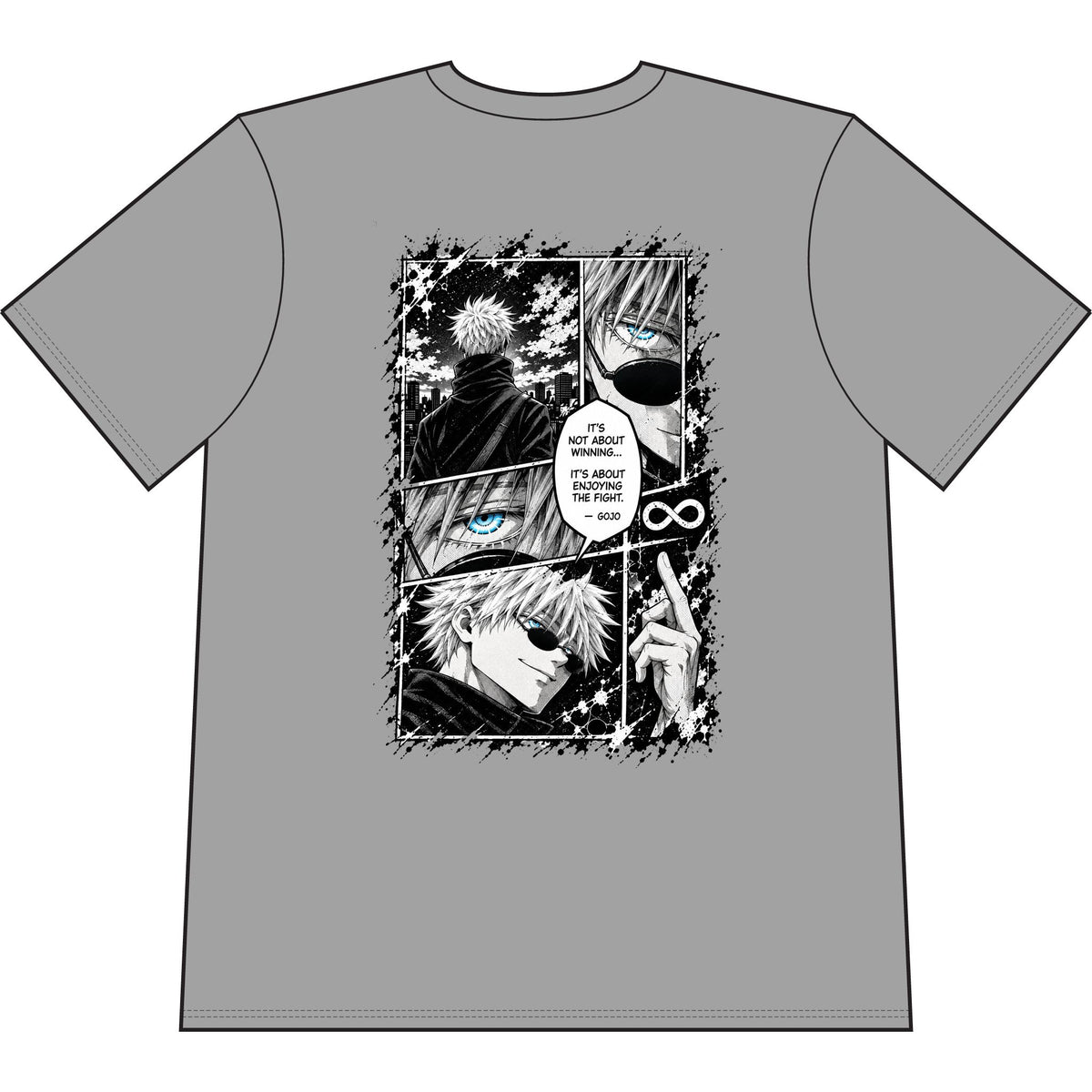 Gojo Satoru Anime Manga Tee — Jujutsu Kaisen Panel Graphic T-Shirt