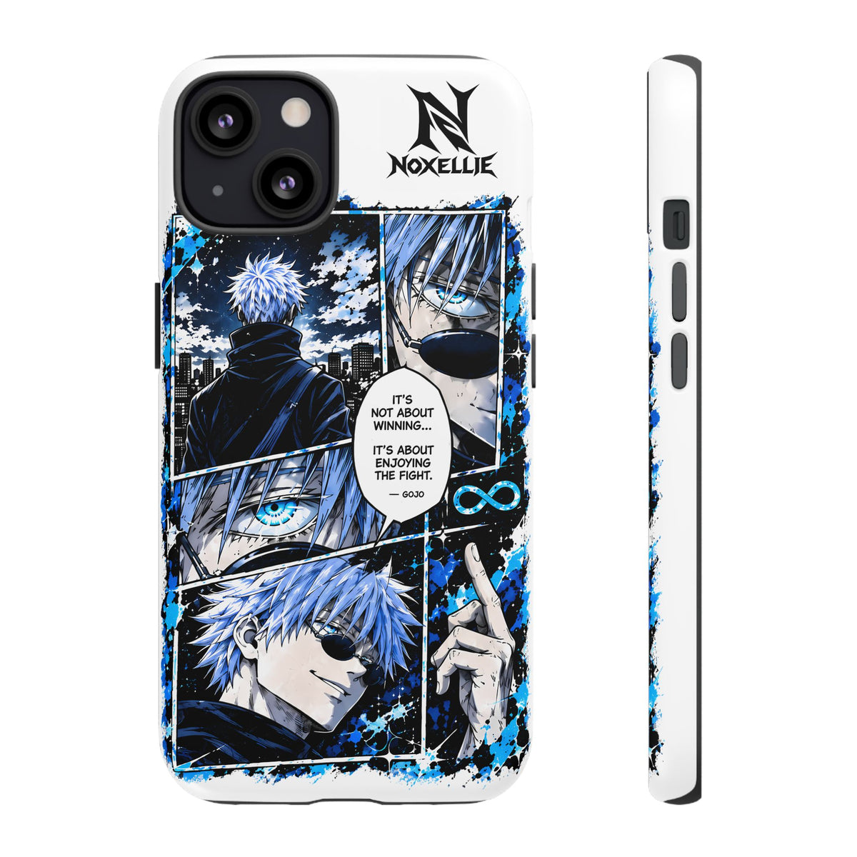 Anime Manga Phone Case — "It's Not About Winning" Blue Jujutsu-Inspired Tough Case