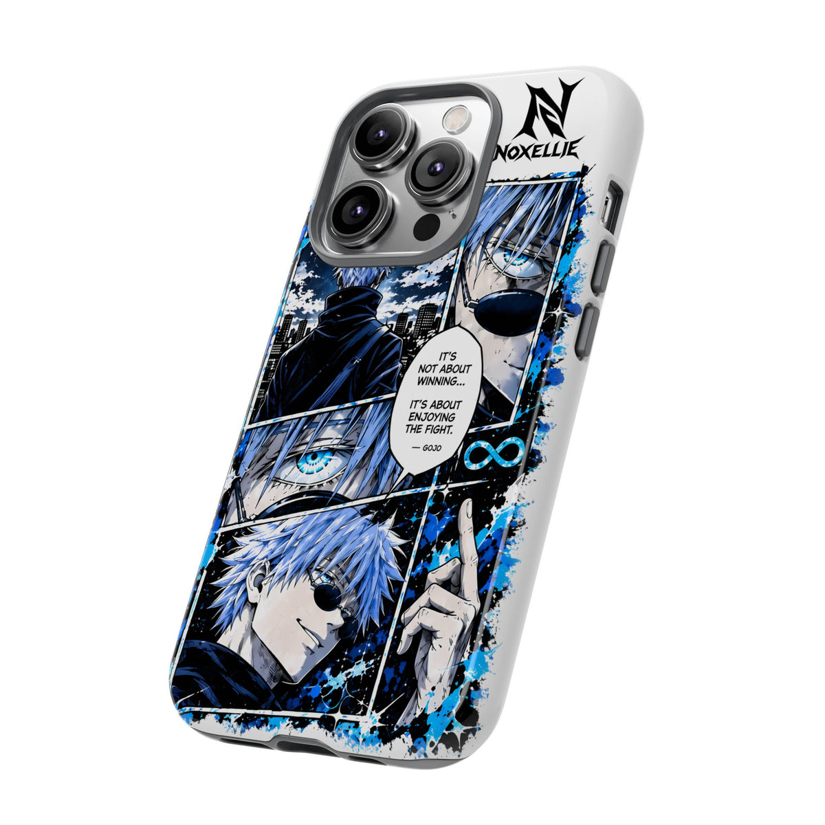 Anime Manga Phone Case — "It's Not About Winning" Blue Jujutsu-Inspired Tough Case