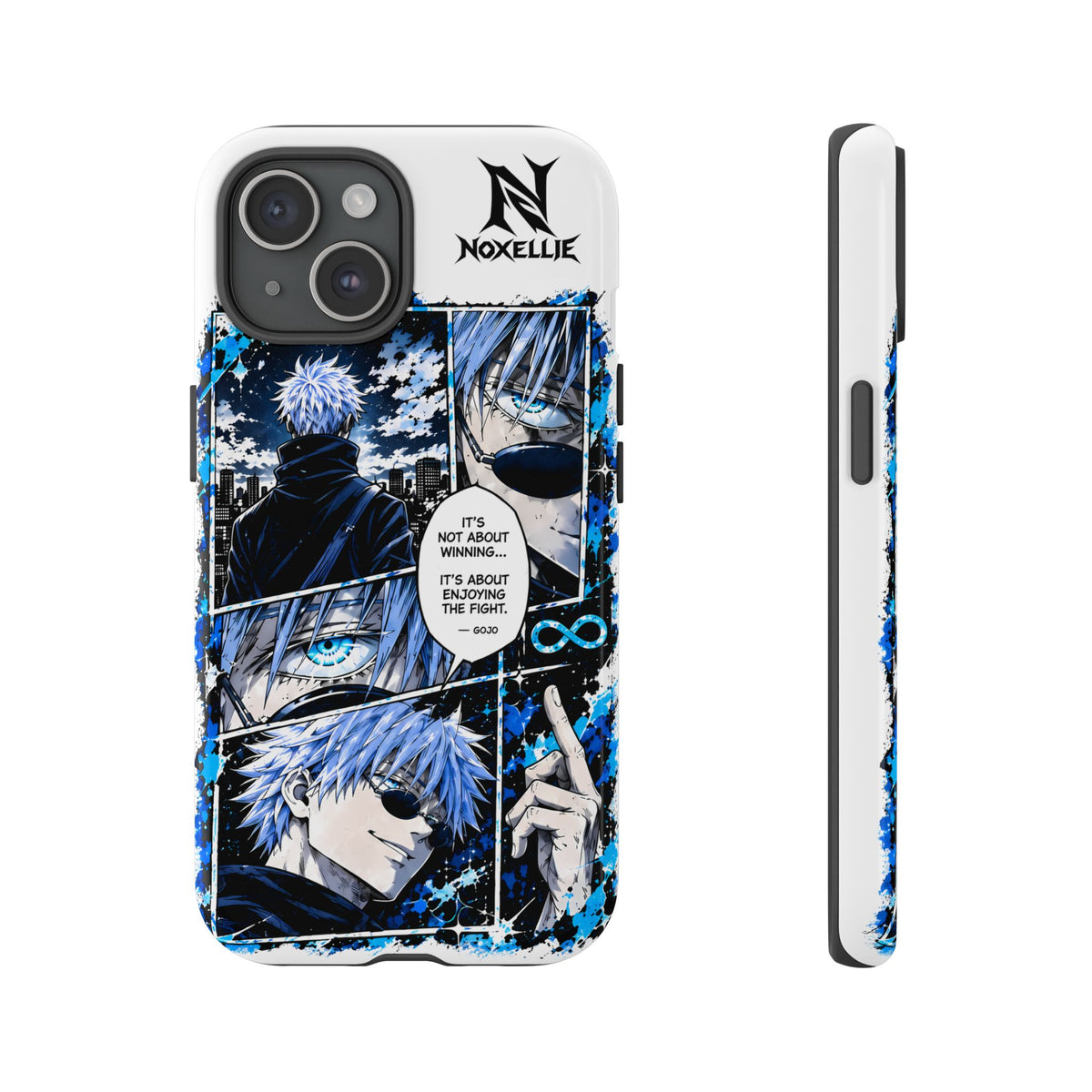 Anime Manga Phone Case — "It's Not About Winning" Blue Jujutsu-Inspired Tough Case